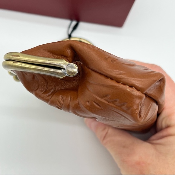 Patricia Nash Brown Embossed Leather Coin Purse - Picture 5 of 10